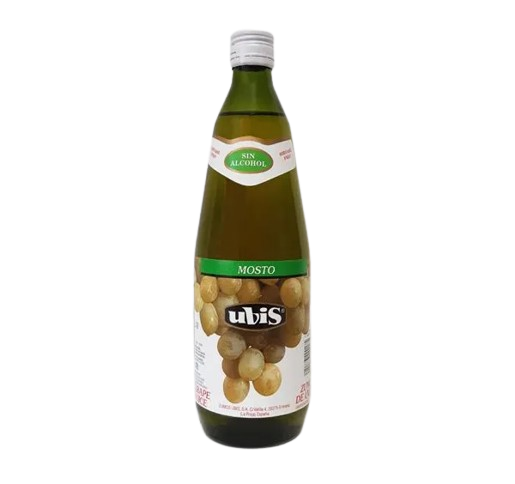 Una botella de Castillo de Uva sin alcohol sobre un fondo blanco.