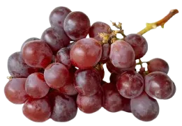 Una botella de jugo de ubis con una imagen de uvas en la etiqueta.