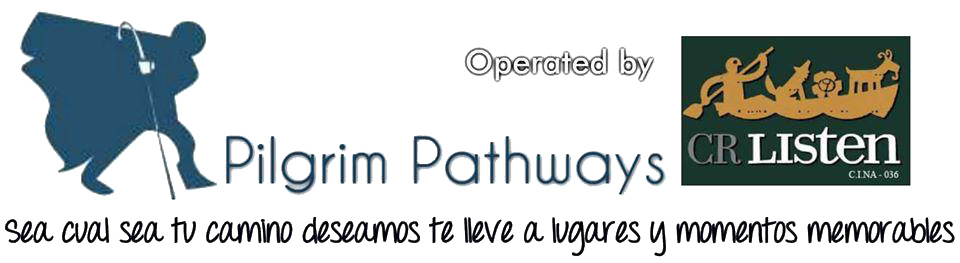 Banner de Pgrim Pathways con logotipo de pájaro azul y texto CR Listen sobre fondo blanco.