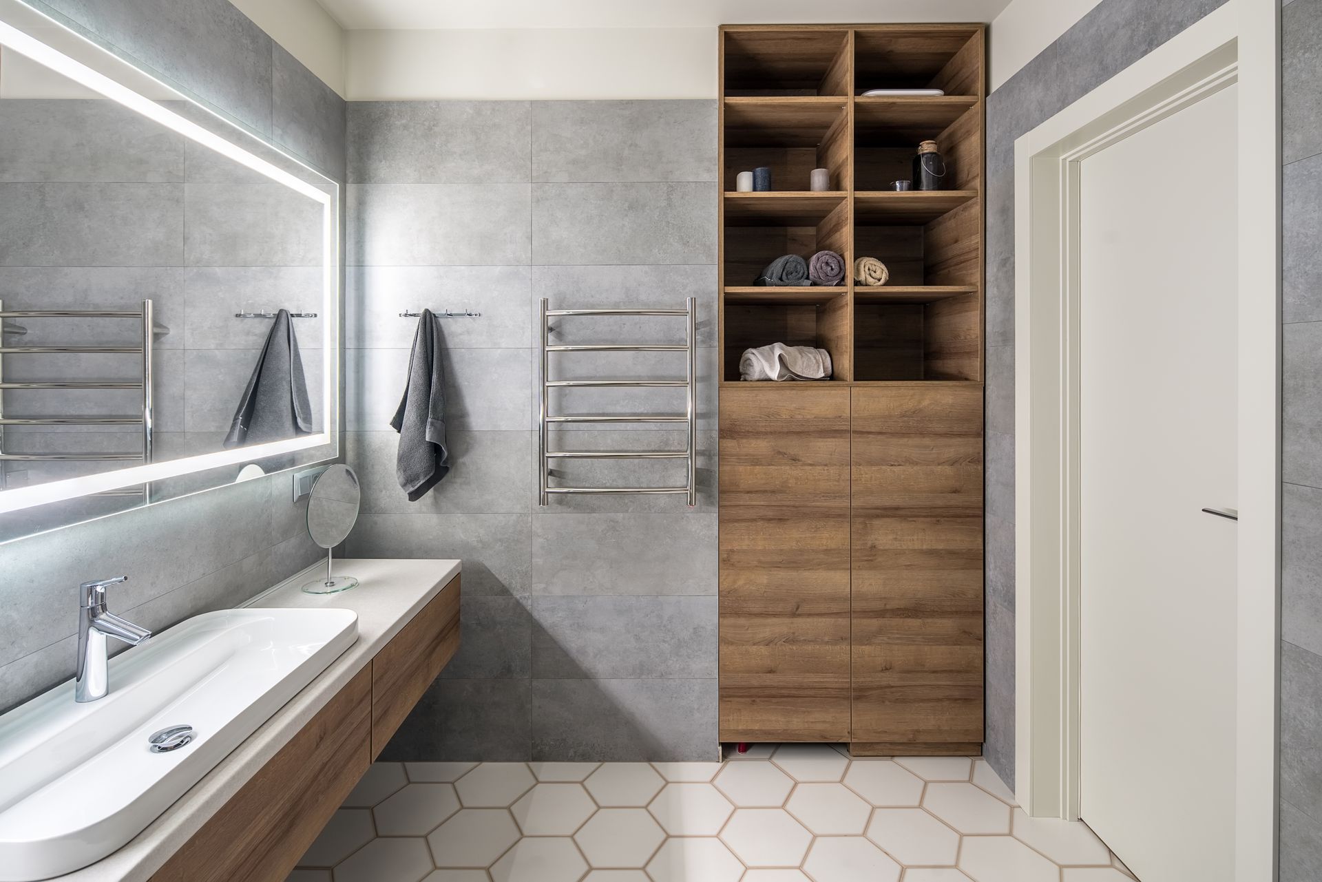Agencement d'une salle de bains moderne