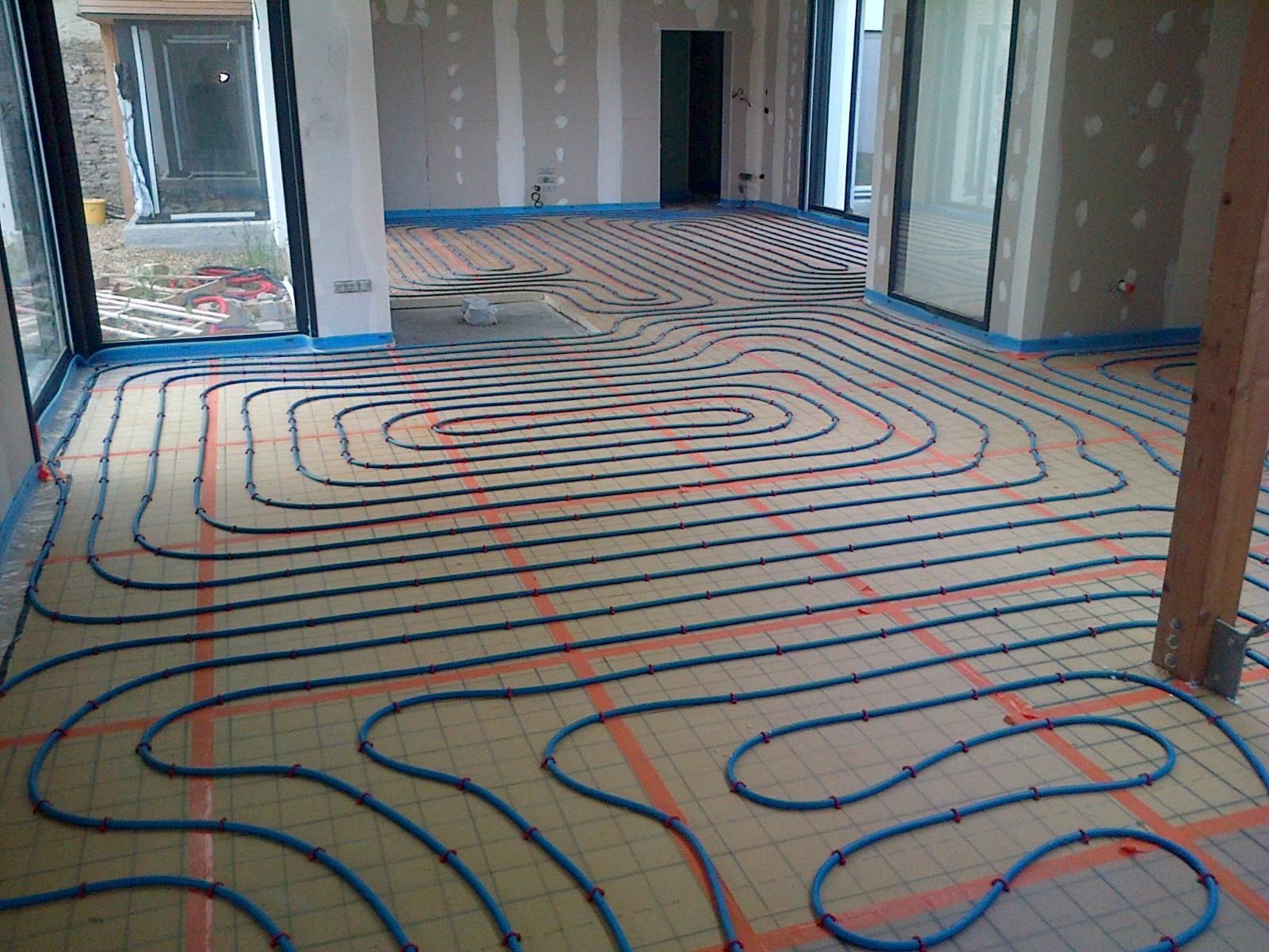 Pose de plancher chauffant