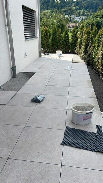 Terrasse, die von der Cammardella GmbH gestaltet wurde
