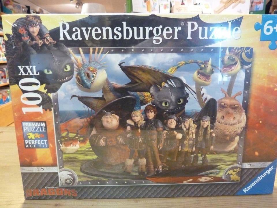 Coffret de puzzle Ravensburger 1000 pièces « Dragons » avec illustrations de dragons et de personnages