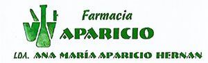 El logotipo de Farmacia Aparicio tiene una botella verde.