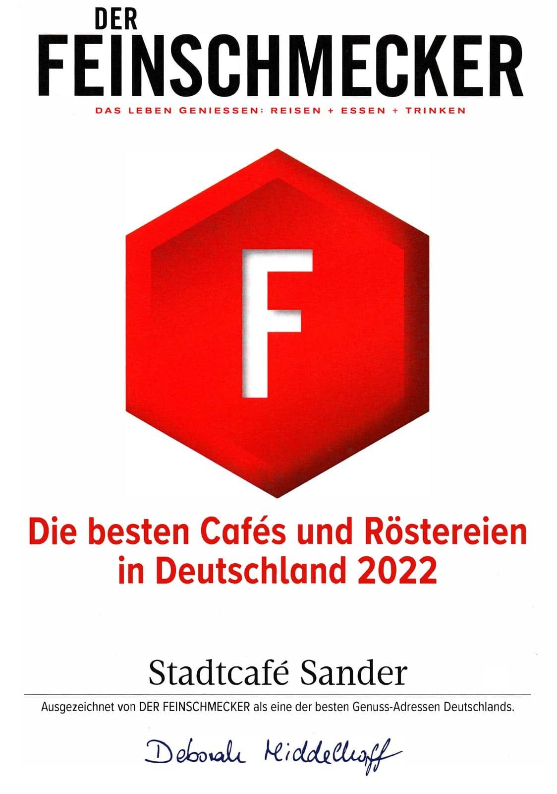 Café Sander in der Presse