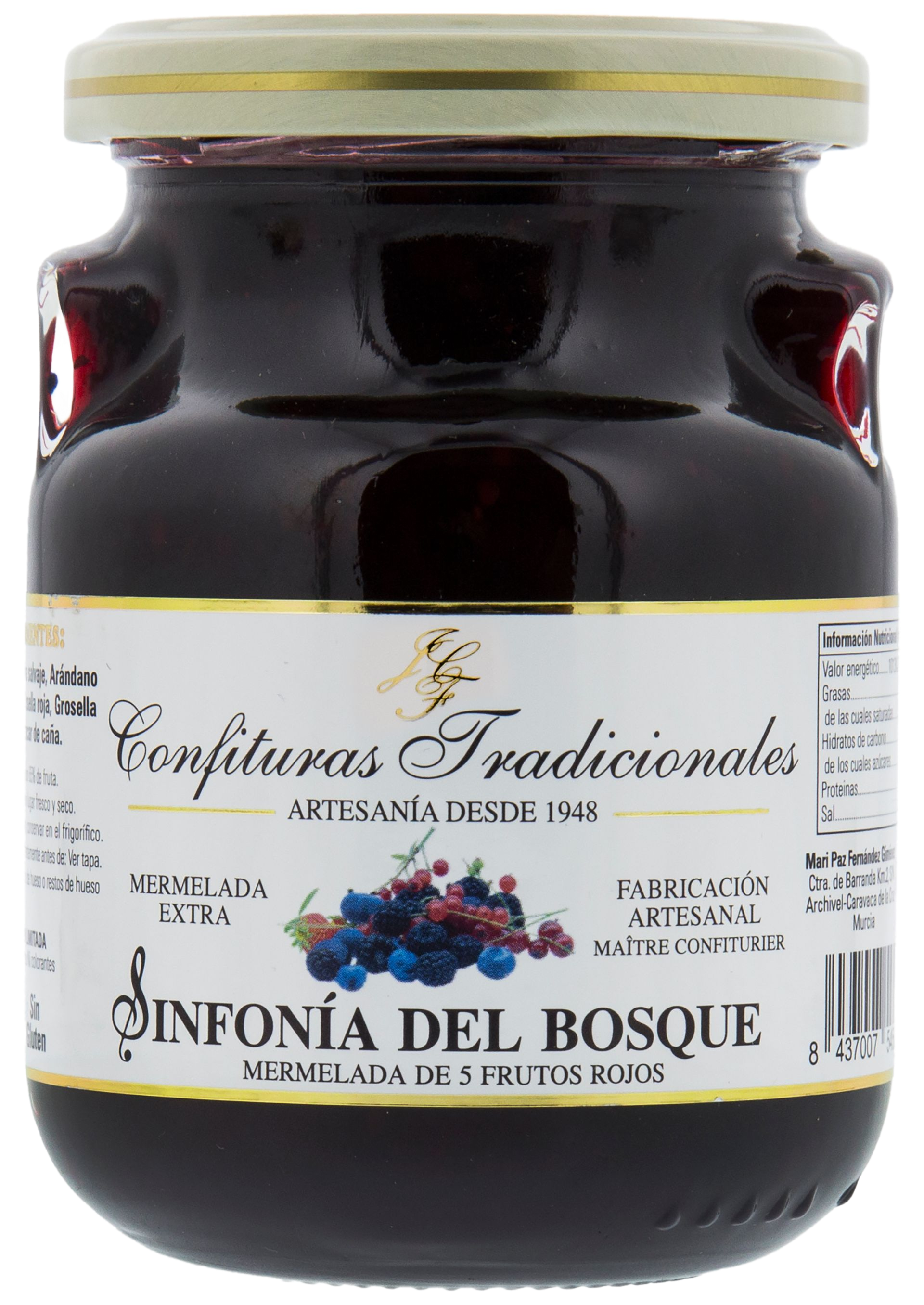 Mermelada Extra de 5 Frutos Rojos