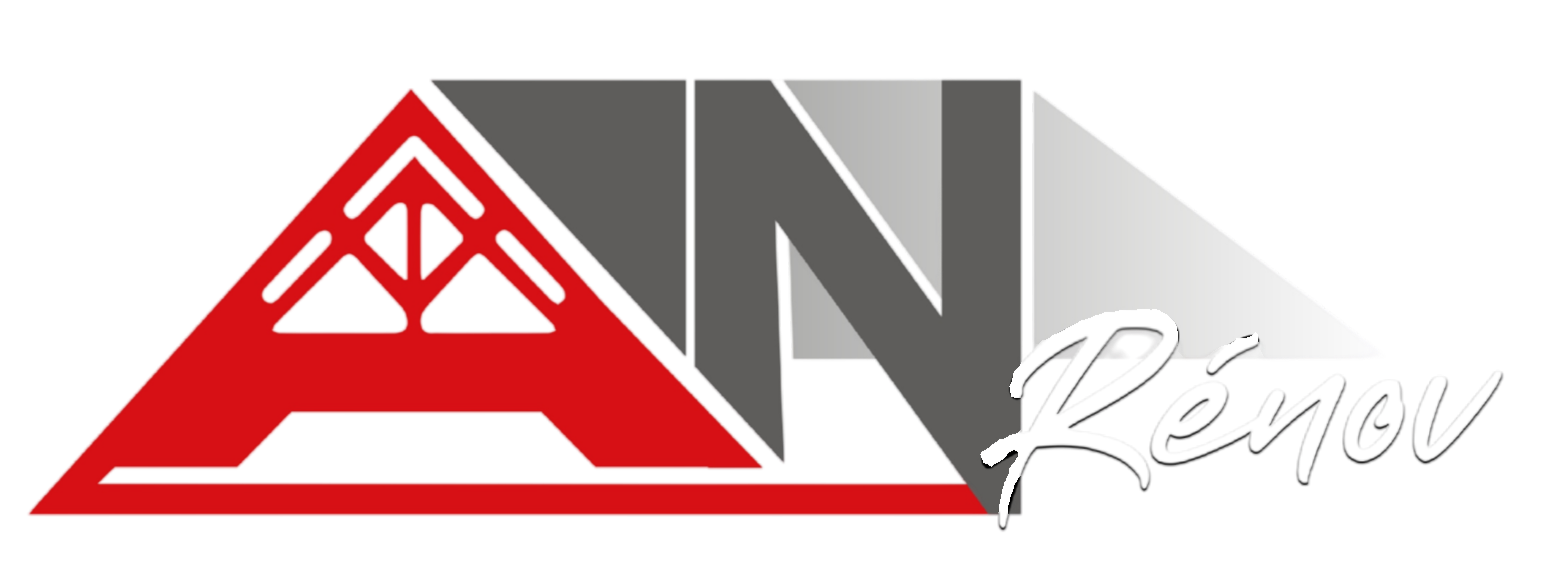 Logo avec un « A » rouge en forme de toit, un « AN » gris et un « Rénov » en cursive.