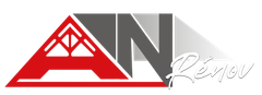 Logo avec un « A » rouge en forme de toit, un « AN » gris et un « Rénov » en cursive.