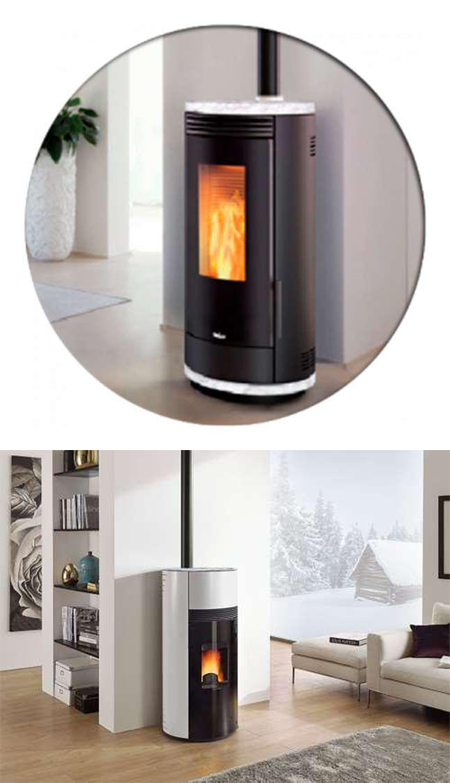 Deux pôeles à granulés