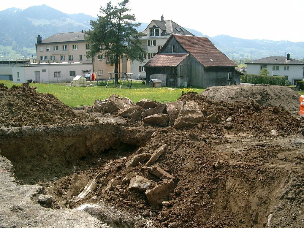 Aushub für EFH Neubau