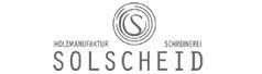 Ein schwarz-weißes Logo für eine Firma namens Solscheid