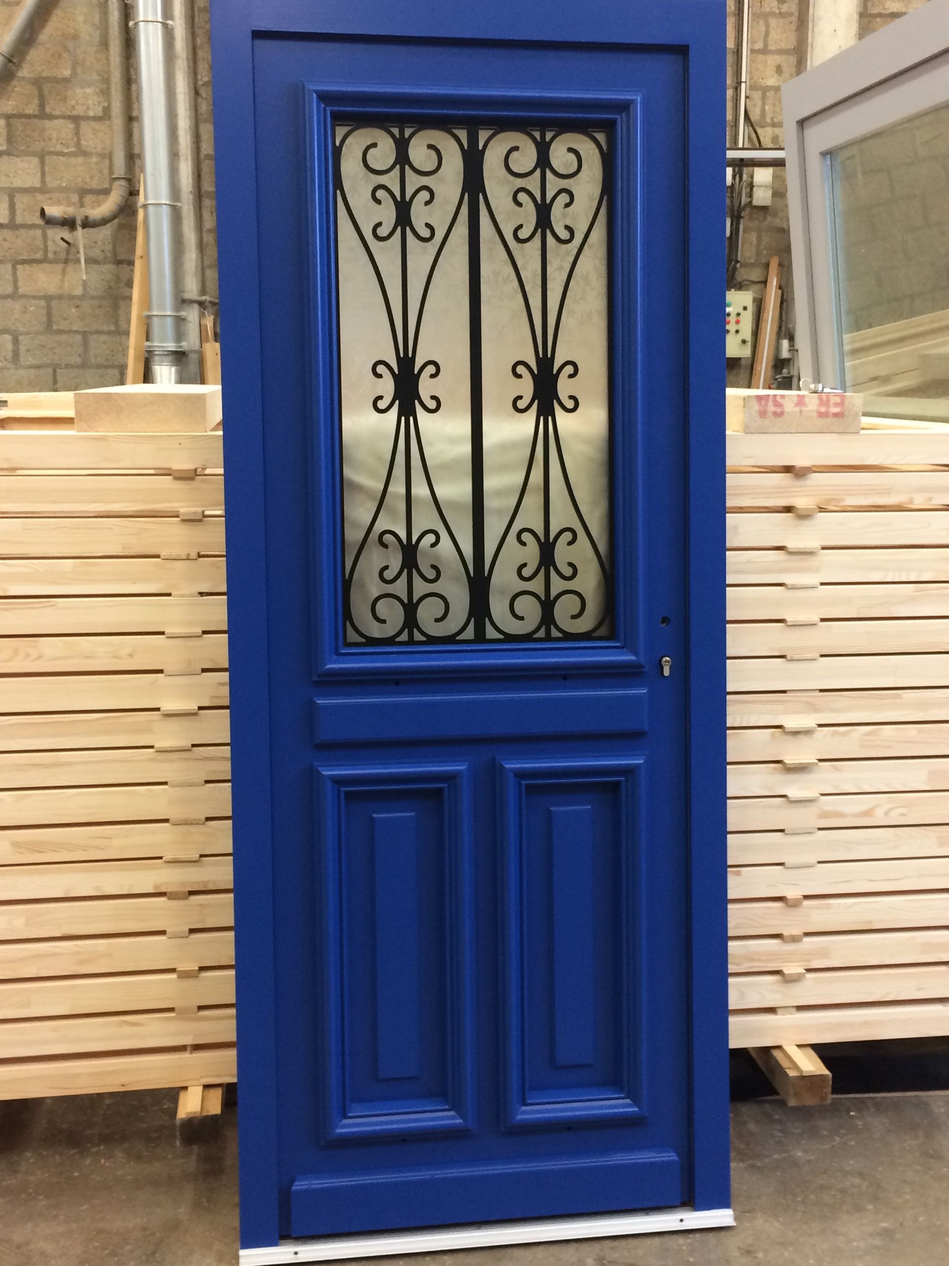 Porte d'entrée bleue