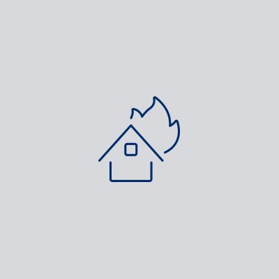 brennendes Haus Symbol