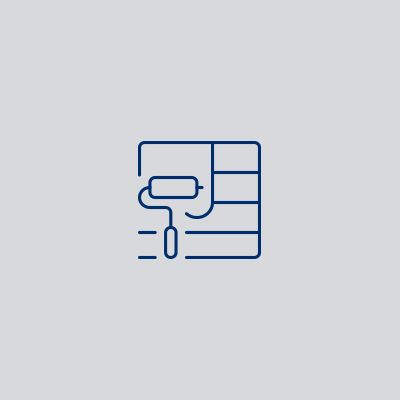 Farbroller und Farbtöpfe