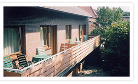 Hotel garni Zur Krim - Terrasse im Obergeschoss