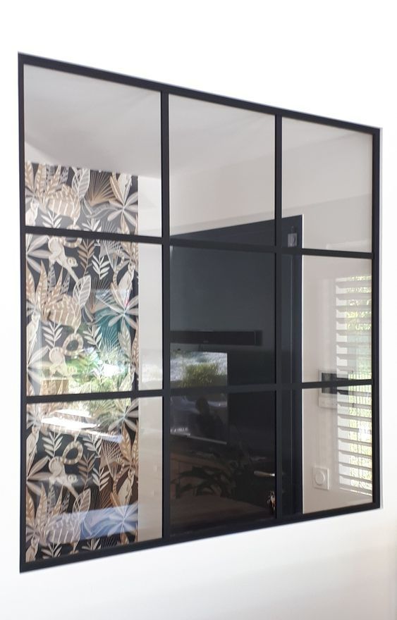 Verrière à 9 cases noire