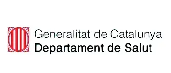 El logotipo de la generalitat de catalunya departamental de salud está sobre un fondo blanco.