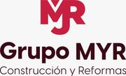 Letras blancas &ldquo;MR&rdquo; sobre un fondo de logotipo cuadrado rojo
