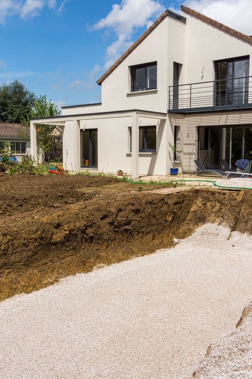 Préparation de terrain pour une piscine