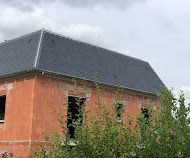 Chantier terminé d'une couverture en ardoise