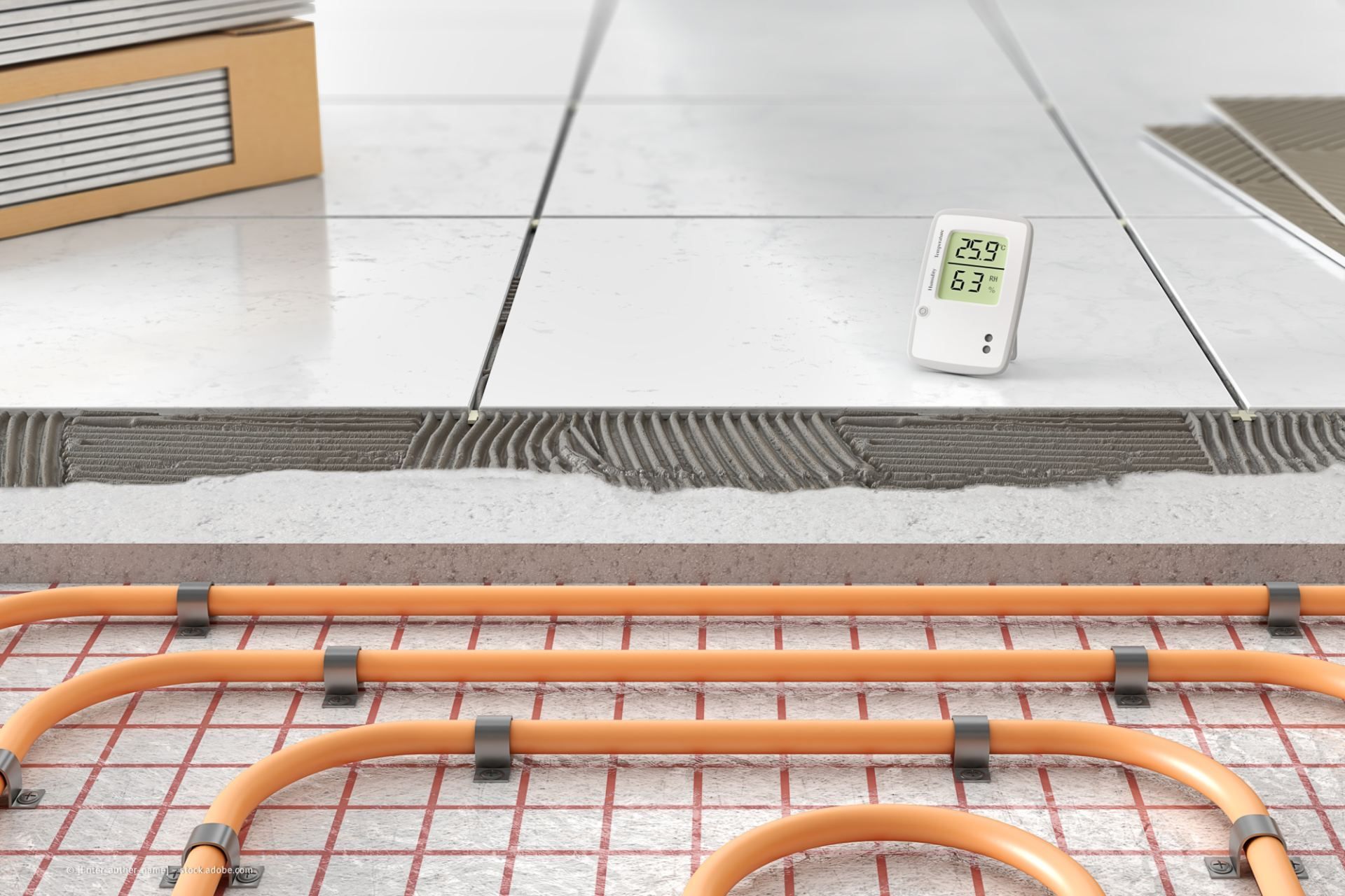 Malerbetrieb Thomas Beckstein – ein stilvolles Schlafzimmer mit blauer Wand, blauer Bettwäsche und blauem Teppich.