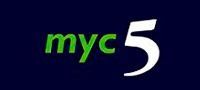 Un fondo azul con la palabra myc 5.