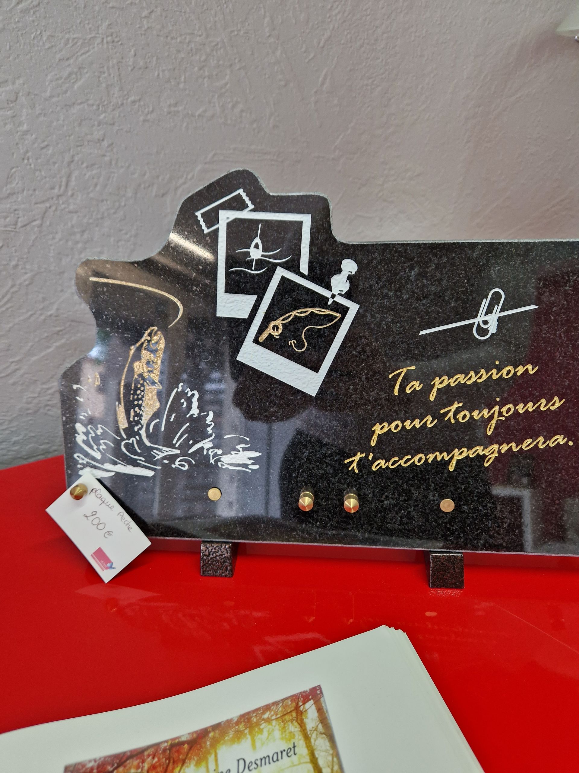 Plaque en marbre noire