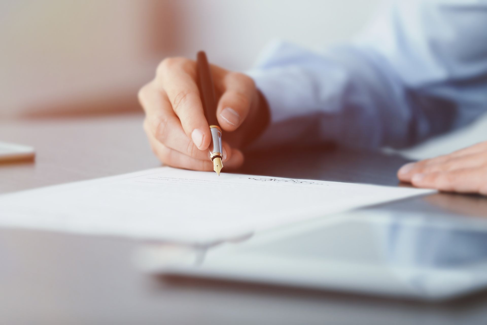 Stylo à encre sur du papier