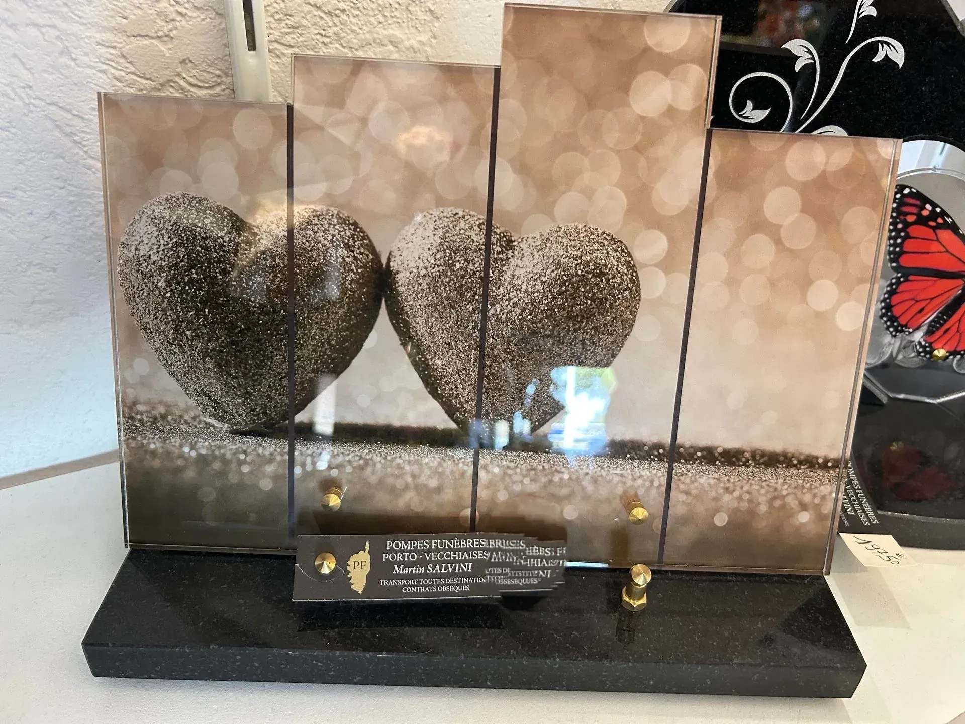 Plaque funéraire avec une photo