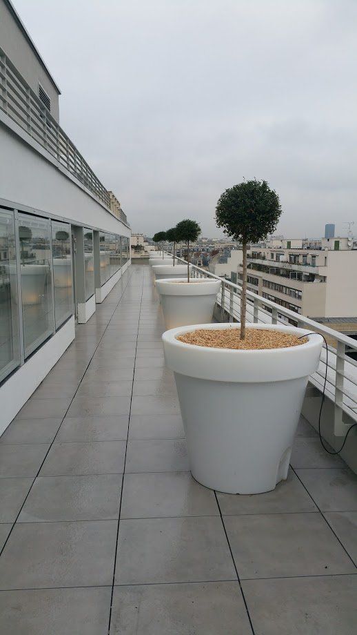 Terrasse aménagée sur un toit