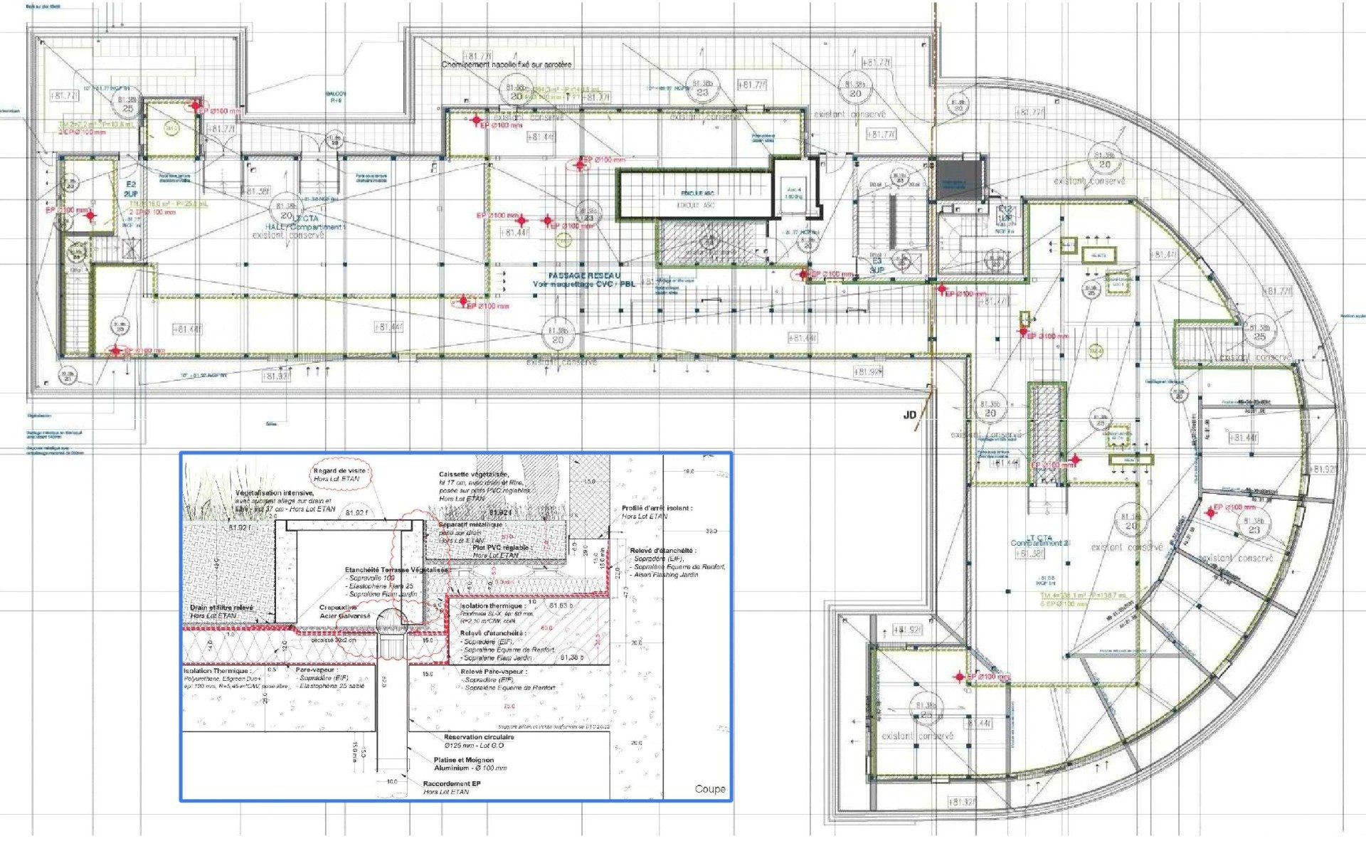 Études et plans de H2O