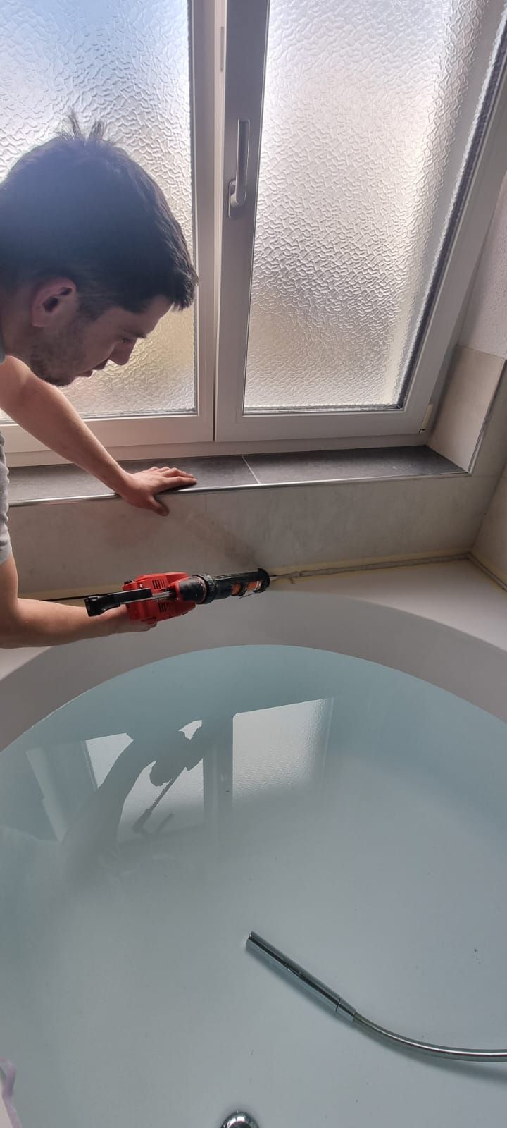 Querschnitt von Fuge und Dämmmaterial