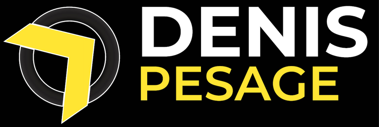 Logo Denis Pesage blanc et jaune