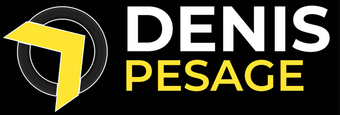 Logo Denis Pesage blanc et jaune