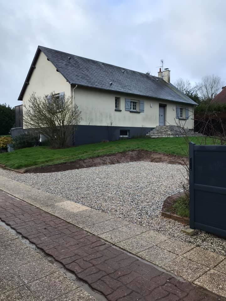 Création d’un parking en graviers