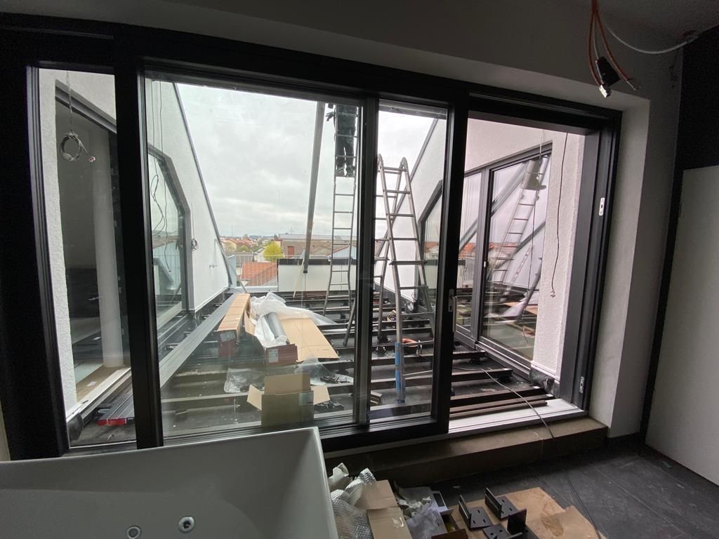 Glastür Montage von FB Handel und Montagebetrieb