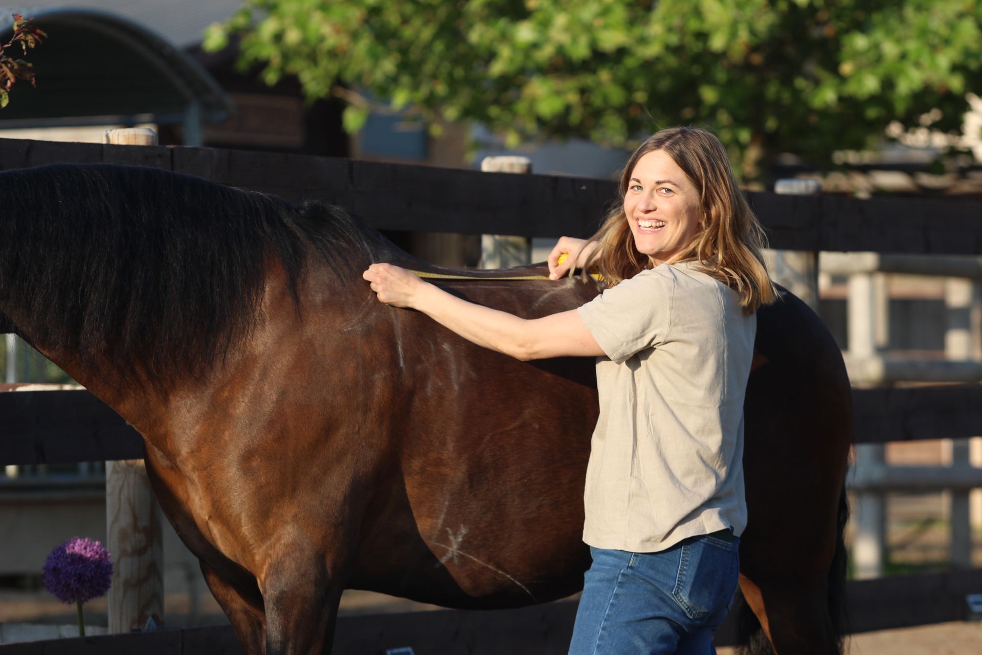 Beim Ausmessen der Sattelauflagefläche. 