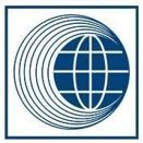 Globo azul dentro de un círculo, rodeado de líneas curvas, en un marco cuadrado.