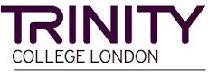 Logotipo del Trinity College de Londres en texto morado.