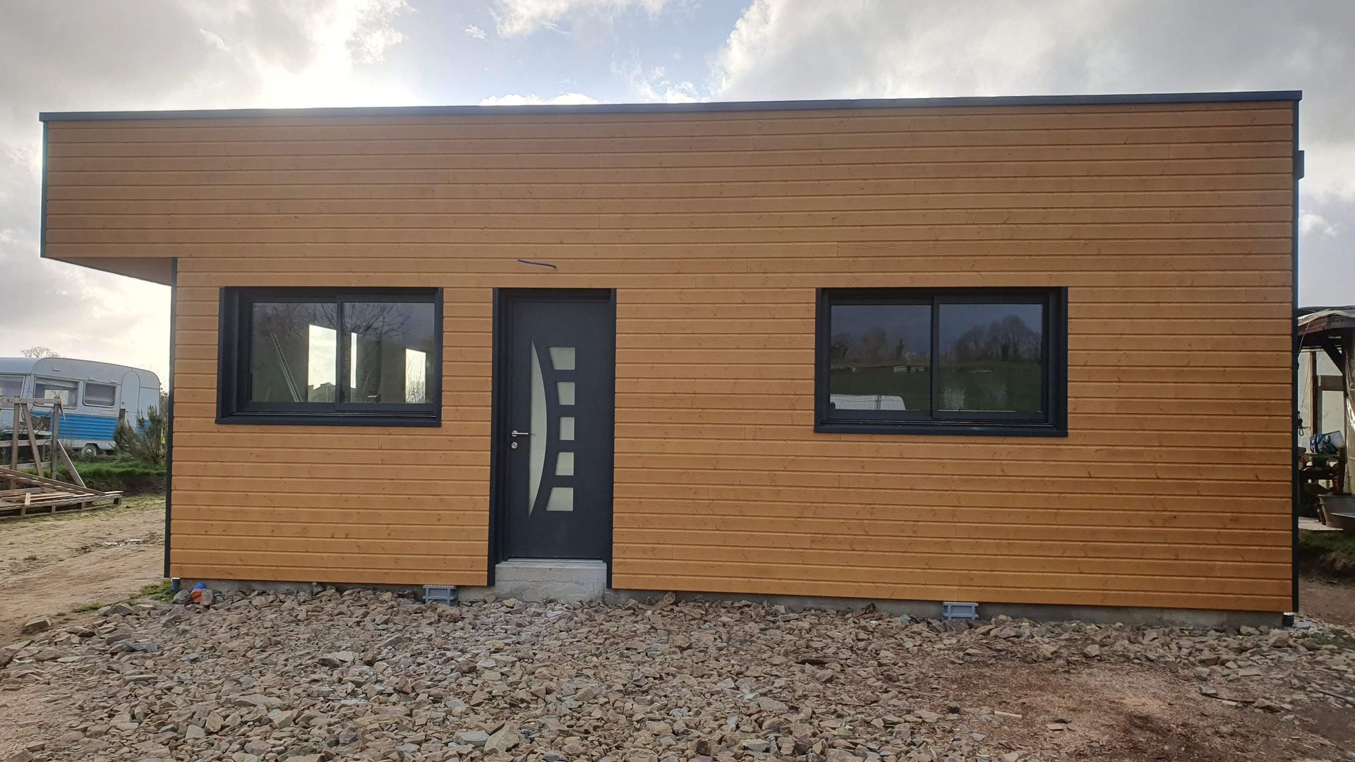 Maison ossature bois après