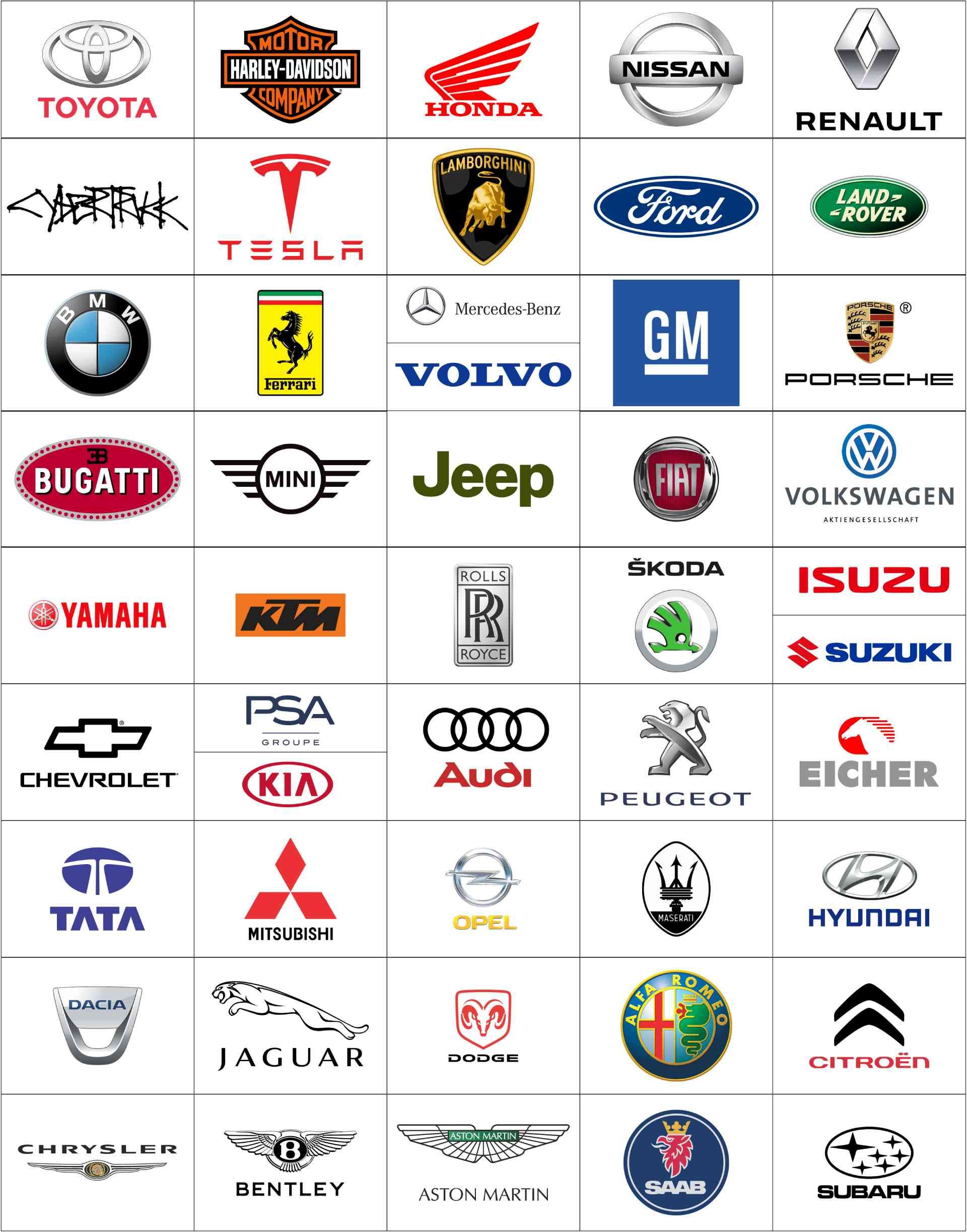Automarken-Logos