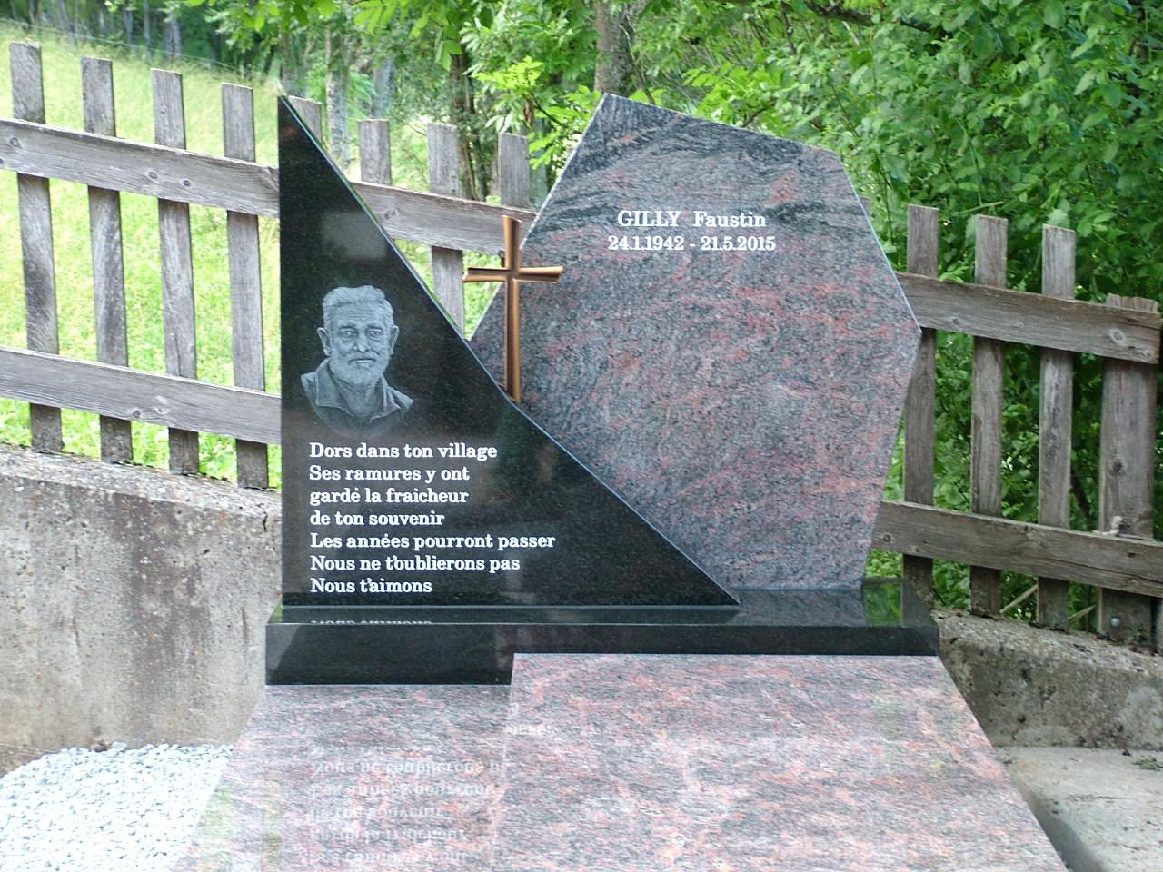 Plaque funérairet à Saint-Barthélémy