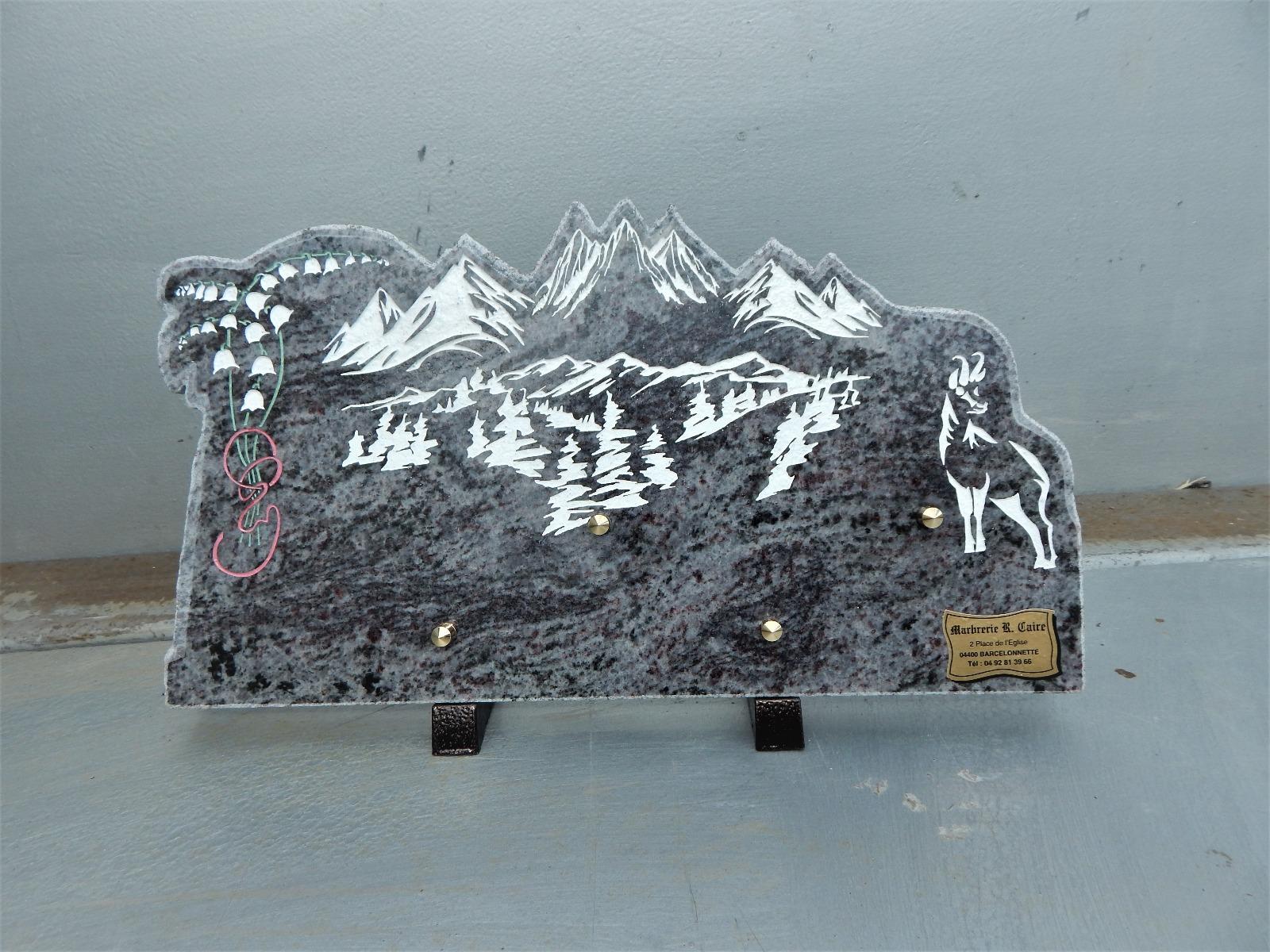 plaque montagne mugai et chamois