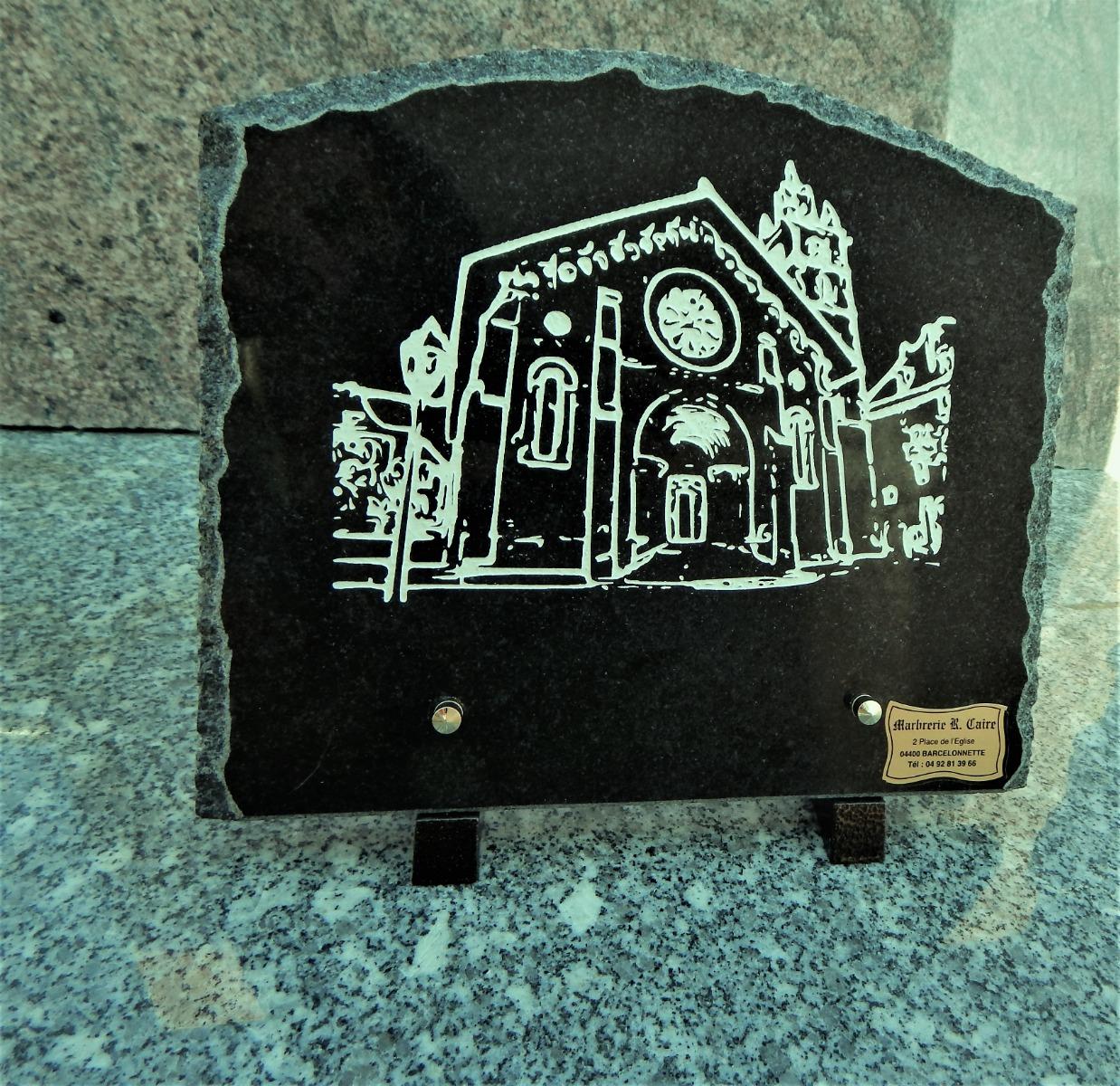 plaque reproduction église st Pierre