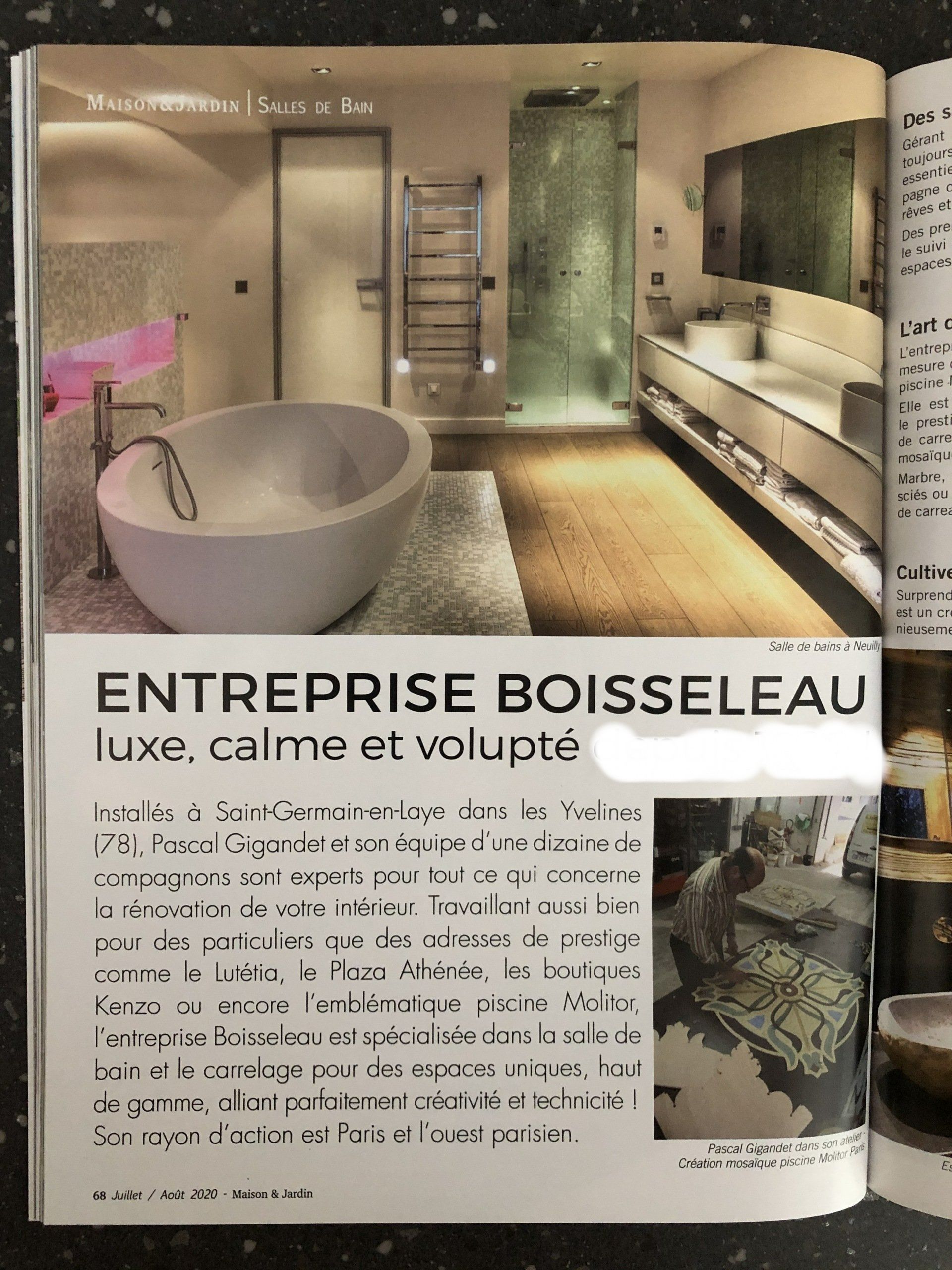 Article dans Revue Maison et Jardin