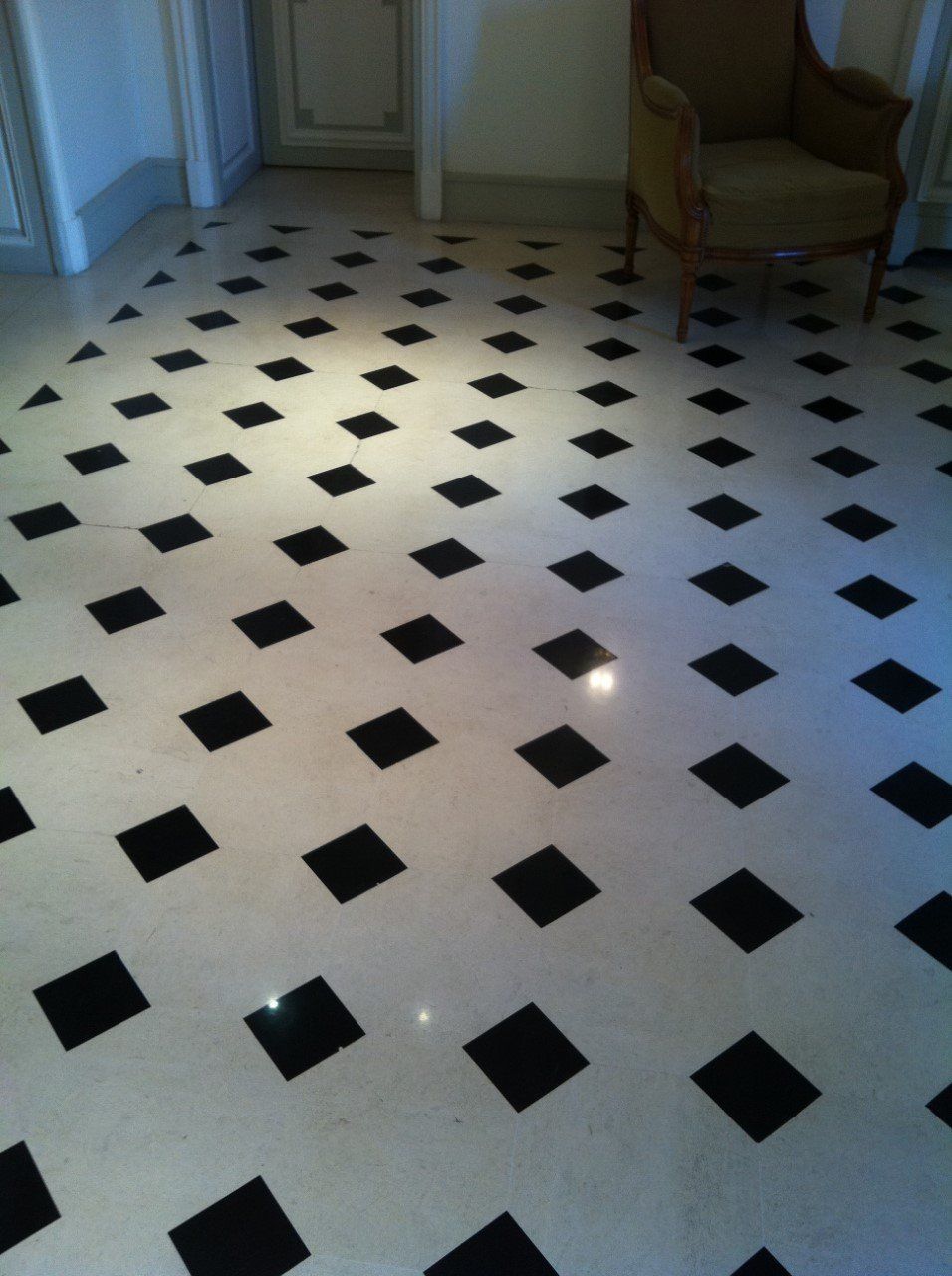 Revêtement en marbre du sol