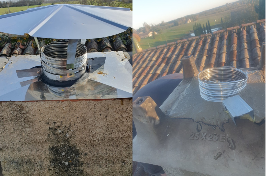 Photo d'un conduit neuf en zinguerie