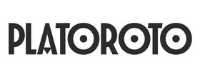 Logotipo negro con la palabra "PLATOROTO" sobre fondo blanco