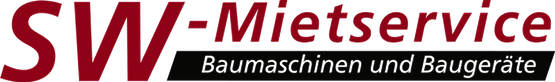 Ein Logo für sw-mietservice in rot und schwarz