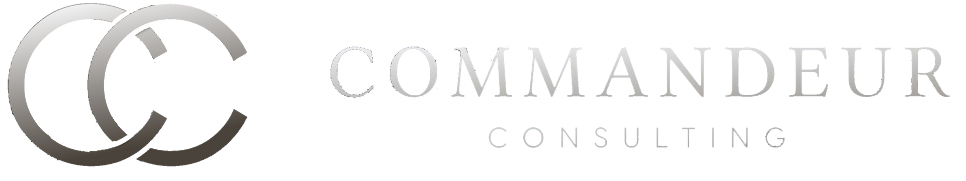 Auf weißem Hintergrund ist ein Logo von Commandeur Consulting zu sehen.